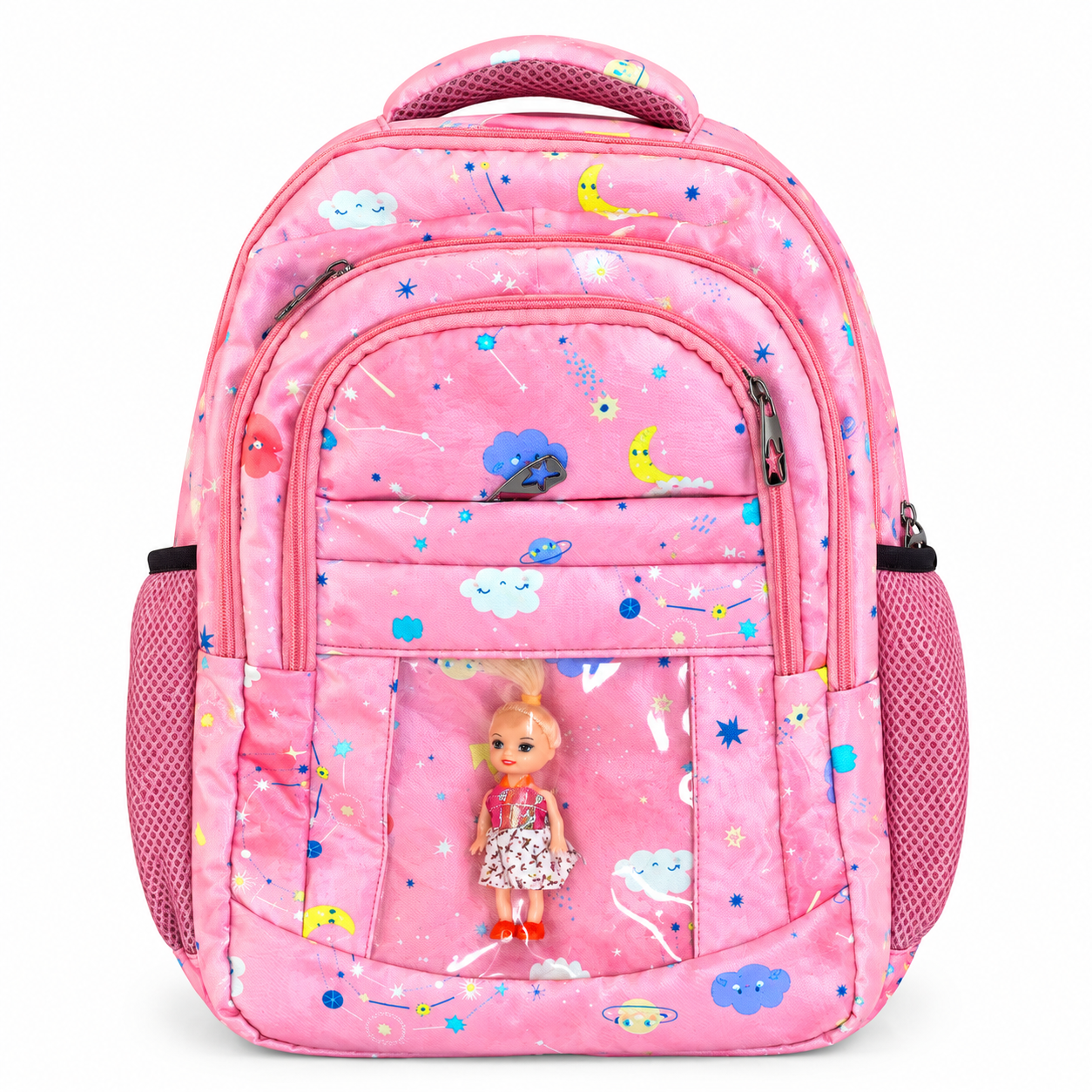 Kids Stylish School Backpack –Pink Doll Design